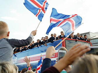 WATCH: Iceland players given a...